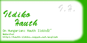 ildiko hauth business card